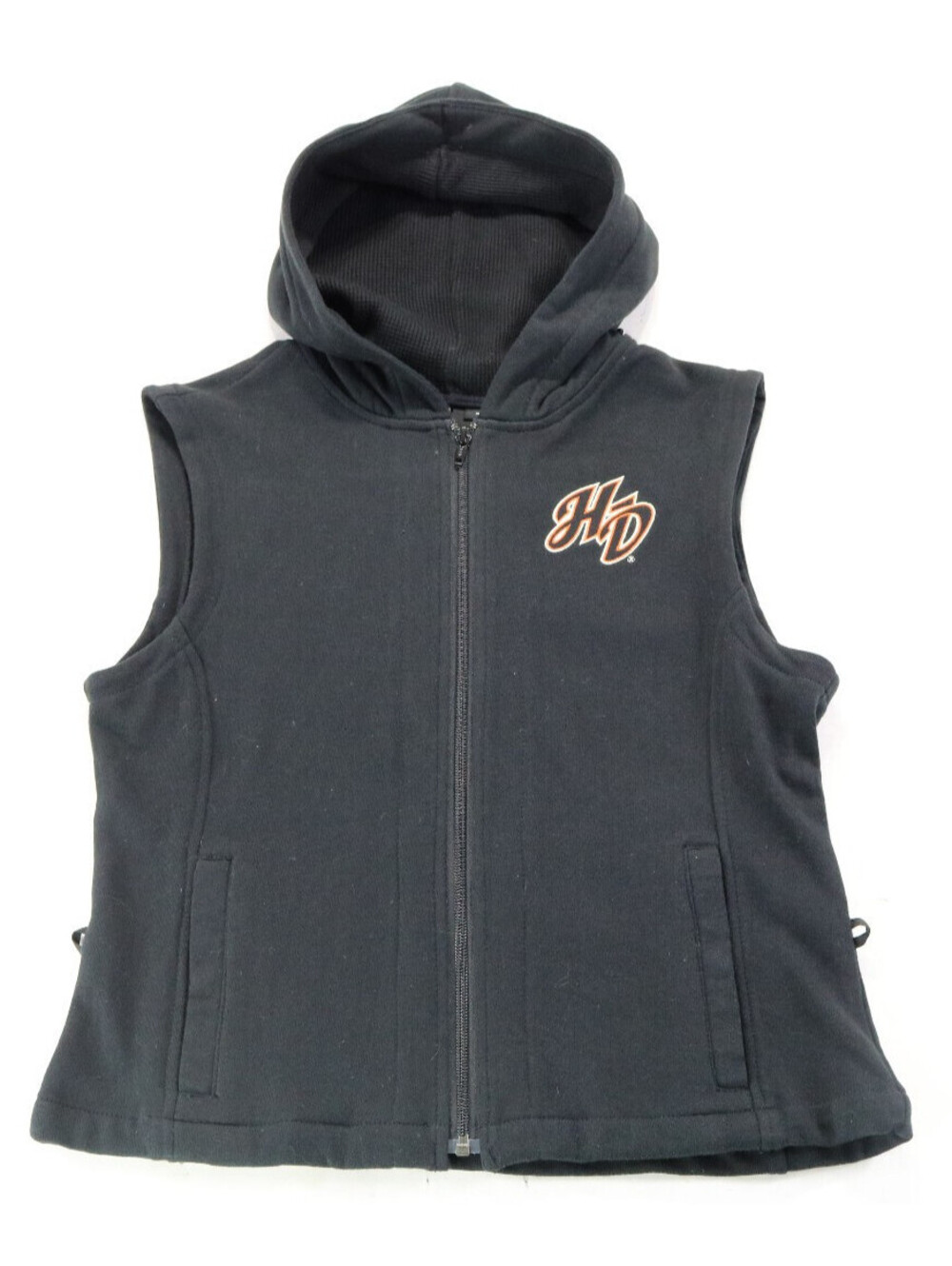 harley davidson jacket liner M black removable hoodie vest Juneau 98511-12VW zip